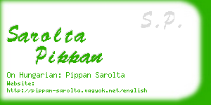 sarolta pippan business card